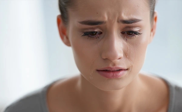 Девушка плачет